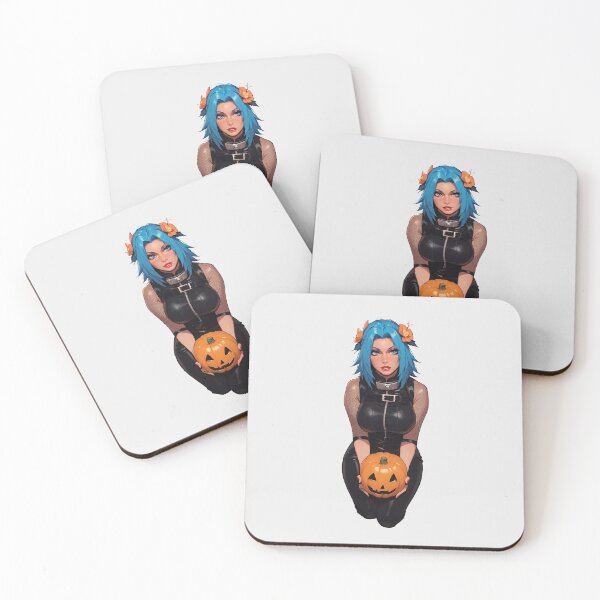 Item preview, Hot Halloween Girl with Blue hair designed and sold by WaifuBrowser.
