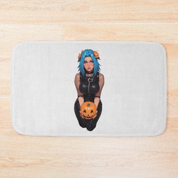 Item preview, Hot Halloween Girl with Blue hair designed and sold by WaifuBrowser.