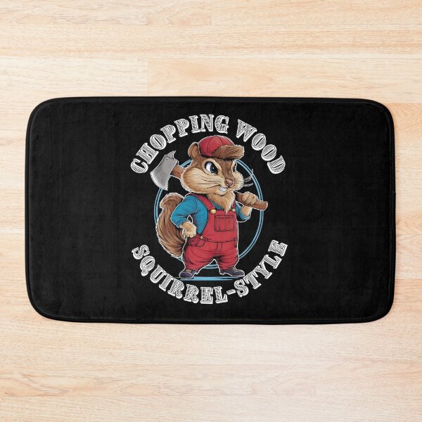 Item preview, Cute Lumberjack Squirrel Chopping Wood designed and sold by Taans-Creation.