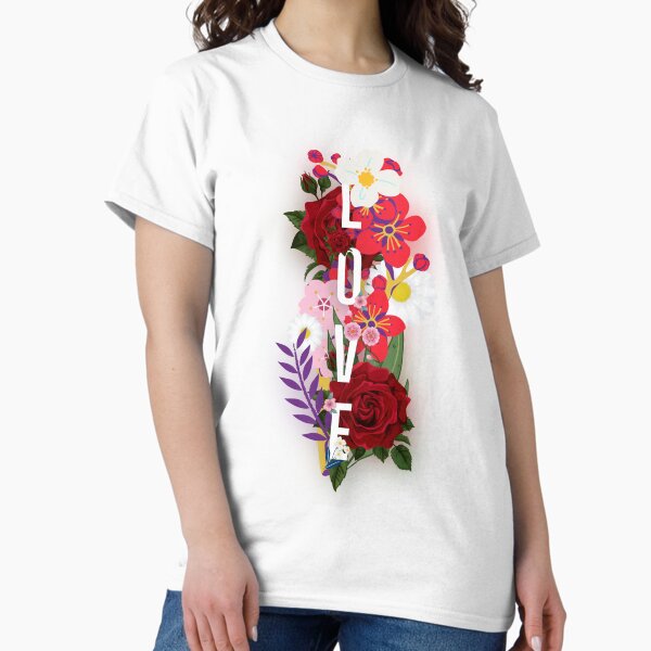 Item preview, love, blossom, cherry blossom, flowers, spring, flower, nature, floral, pink, cute, japan, heart, cherry, summer, japanese, Classic T-Shirt designed and sold by blackBubble1.