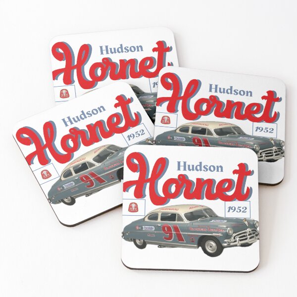 Item preview, Copy of Hudson Hornet 1952 racing shirt red white and blue larger logo designed and sold by cicadaadams.