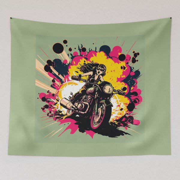 Item preview, Graphic Art Biker Woman designed and sold by ianearthcore.