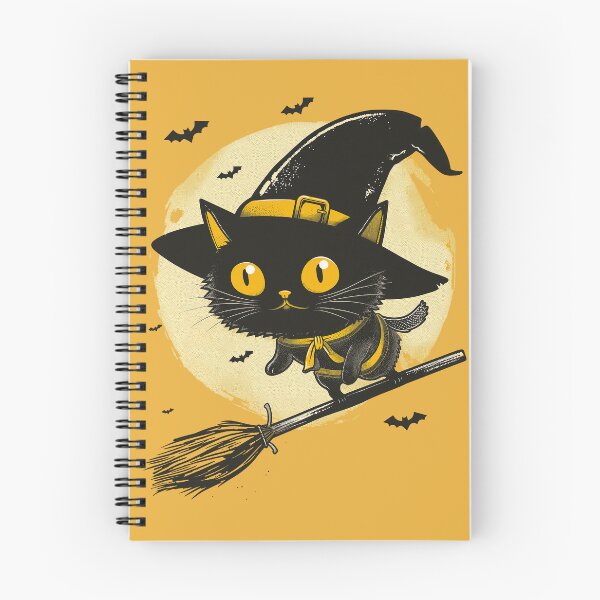 Item preview, Halloween Cat Riding Witch Broomstick  designed and sold by Wild-Co.