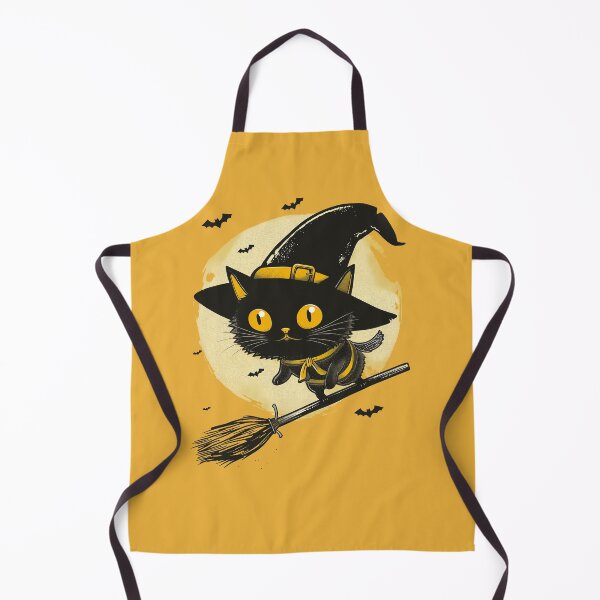 Item preview, Halloween Cat Riding Witch Broomstick  designed and sold by Wild-Co.