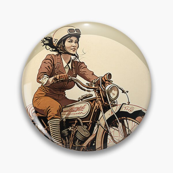 Item preview, Retro Biker Woman designed and sold by ianearthcore.
