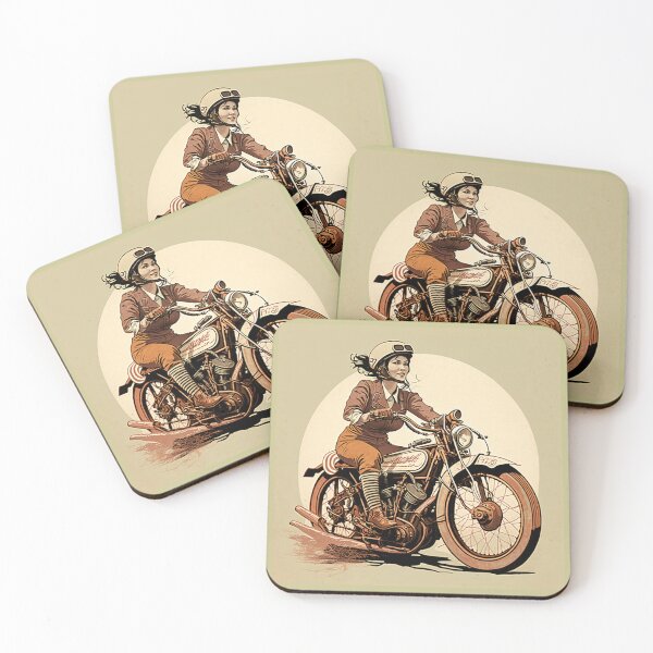 Item preview, Retro Biker Woman designed and sold by ianearthcore.