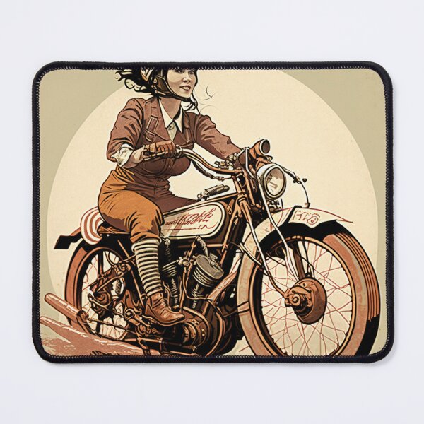 Item preview, Retro Biker Woman designed and sold by ianearthcore.