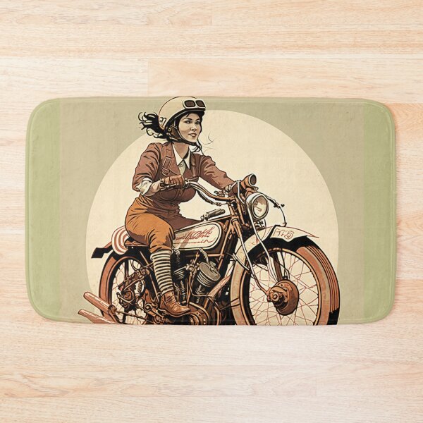 Item preview, Retro Biker Woman designed and sold by ianearthcore.