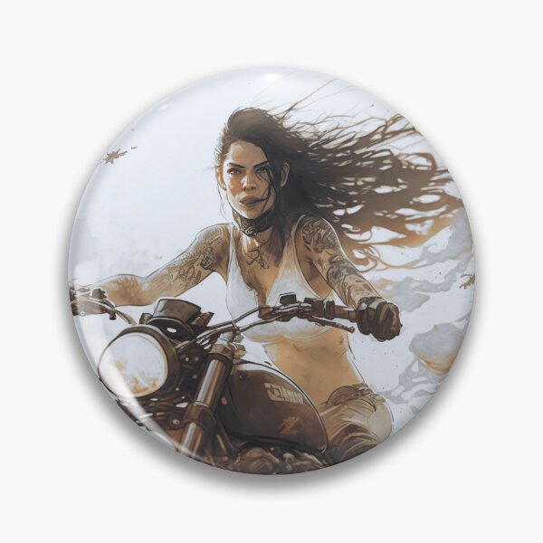 Item preview, Long Haired Biker Woman designed and sold by ianearthcore.