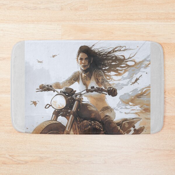 Item preview, Long Haired Biker Woman designed and sold by ianearthcore.