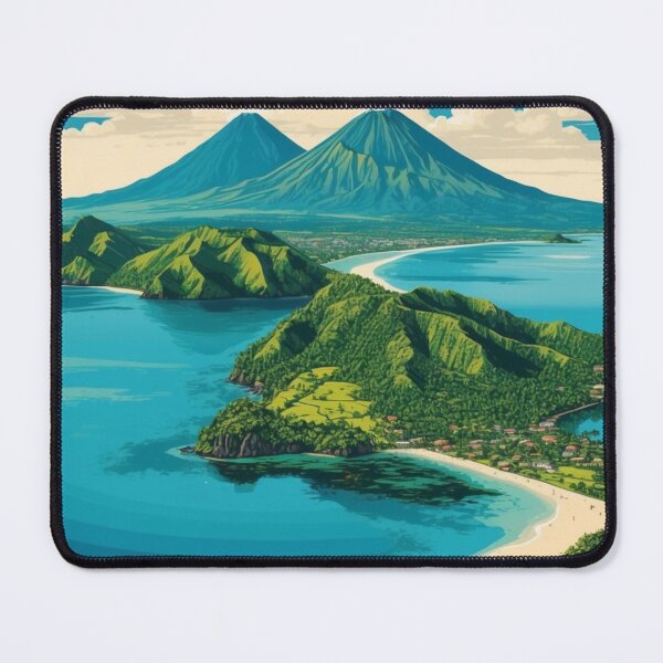 Item preview, Retro Lombok Island Art Print with Exotic Charm designed and sold by Ceemko's Vintage Corner.