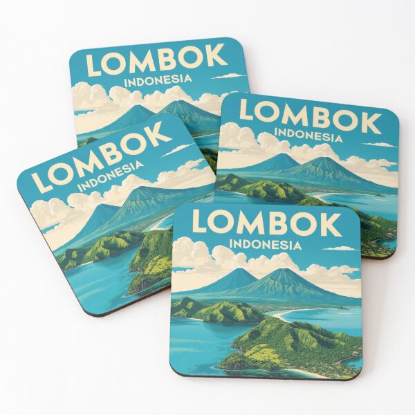 Item preview, Retro Lombok Island Art Print with Exotic Charm designed and sold by Ceemko's Vintage Corner.