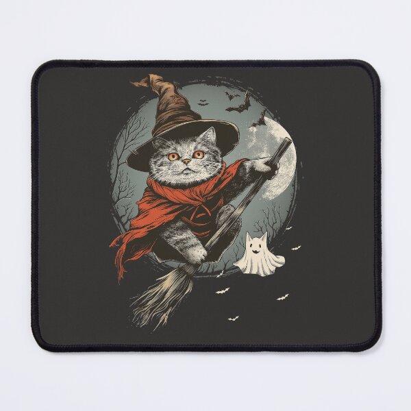 Item preview, A Cat Witch Riding A Broom designed and sold by Wild-Co.