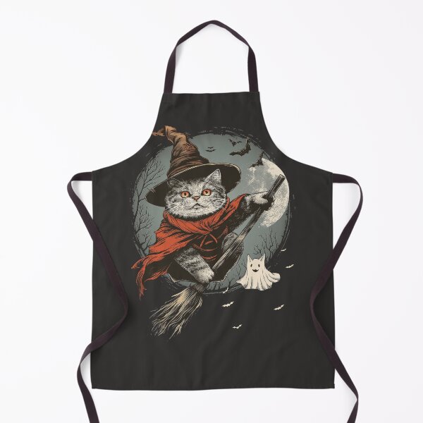 Item preview, A Cat Witch Riding A Broom designed and sold by Wild-Co.