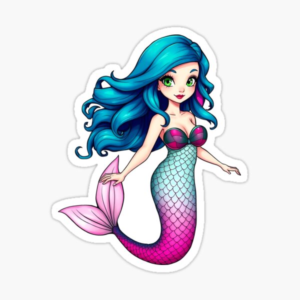 Selene: Enchanted Mermaid with a Mystical Glow Sticker