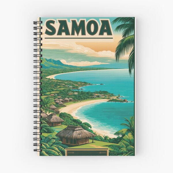 Item preview, Vintage Samoa Art Print Showcasing Island Scenery designed and sold by Ceemko's Vintage Corner.
