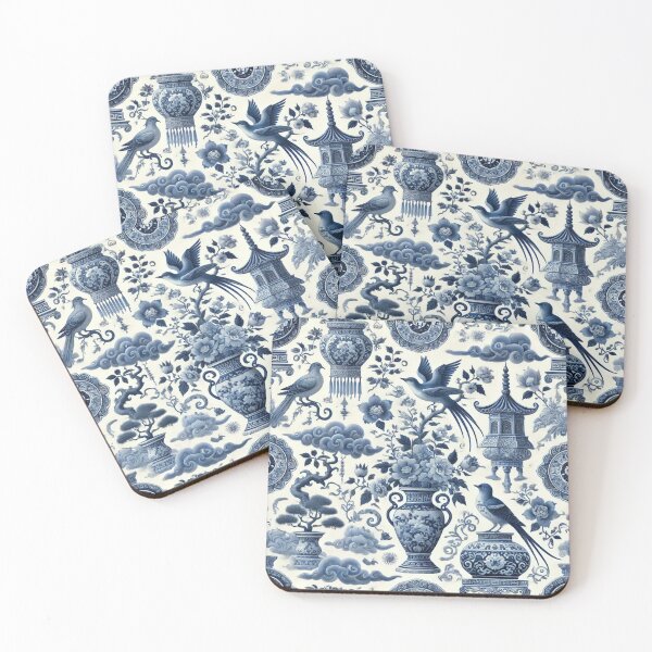 Item preview, Blue chinoiserie designed and sold by TeslaSt0re.