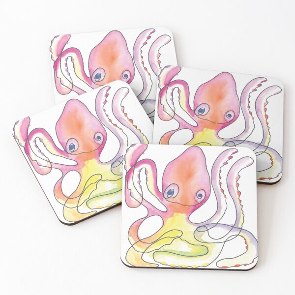 Item preview, Pulpo de acuarela de una sola línea designed and sold by LaurenGottWorth.