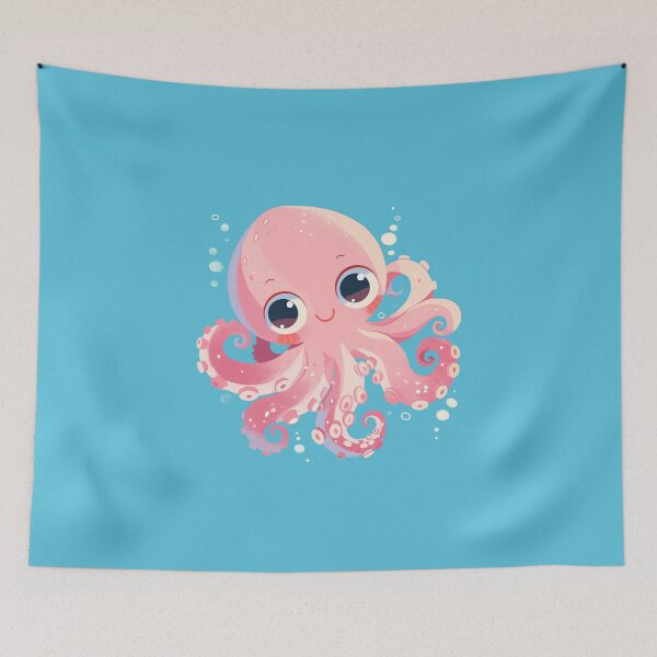 Item preview, Adorable Pastel Octopus Illustration designed and sold by Windy-market.