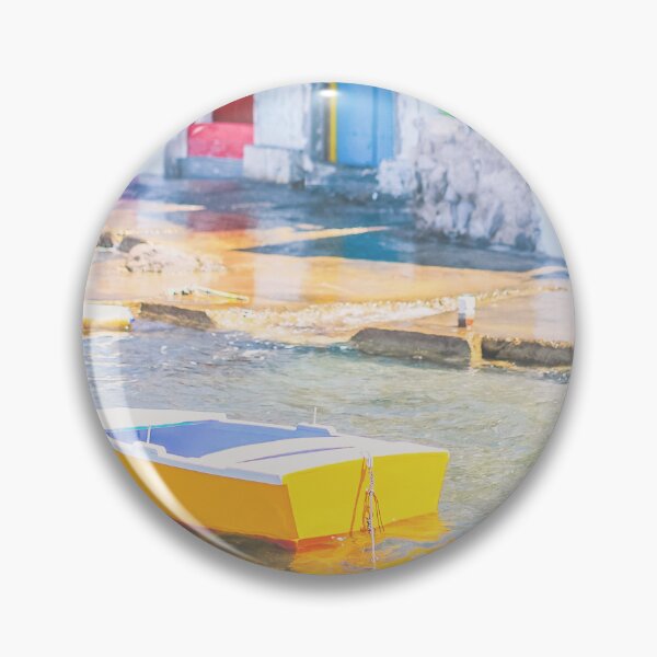 Item preview, Milos, Greece I Yellow boat at fishing village of Klima with colorful houses on Mediterranean Sea for a pastel summer aegean vibes aesthetic on Cyclades islands Santorini during Europe road trip designed and sold by Julie Travel Photography.