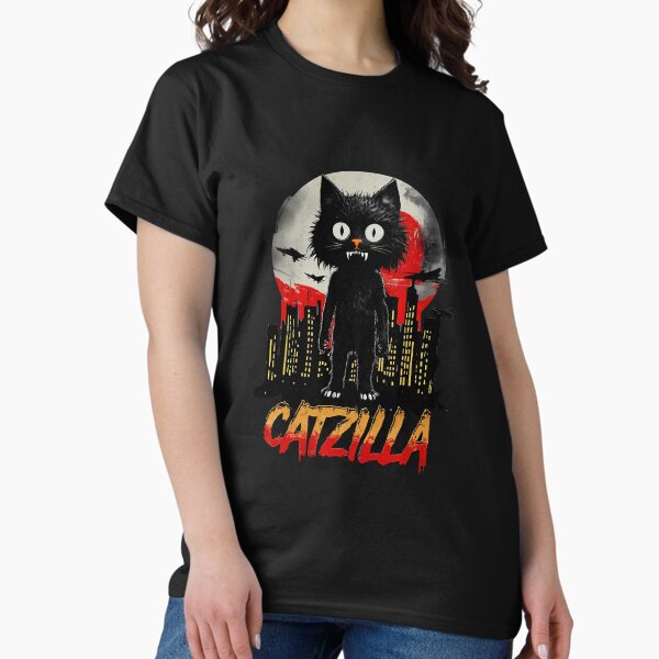 Item preview, cat, catzilla, godzilla, kitten, funny,  - Classic T-Shirt designed and sold by blackBubble1.