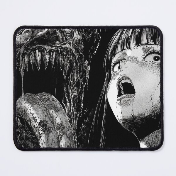 Item preview, Tongue of Terror - black and white horror manga anime girl designed and sold by ForsakenFrames.