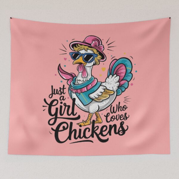 Item preview, Just a girl who loves chickens designed and sold by 123ks.