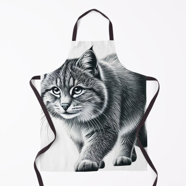 Artikelvorschau, Monochromatische Wildkatze in Buntstift-Eleganz entworfen und verkauft von takeng07.