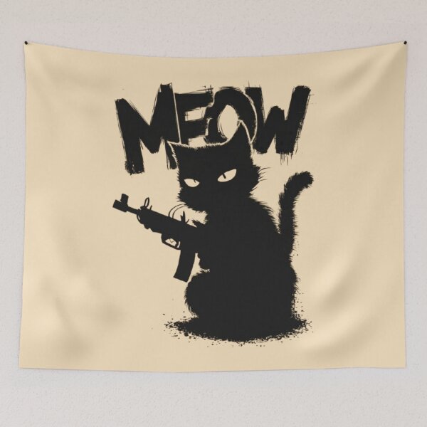 Item preview, A cat with a gun - Meow designed and sold by 123ks.