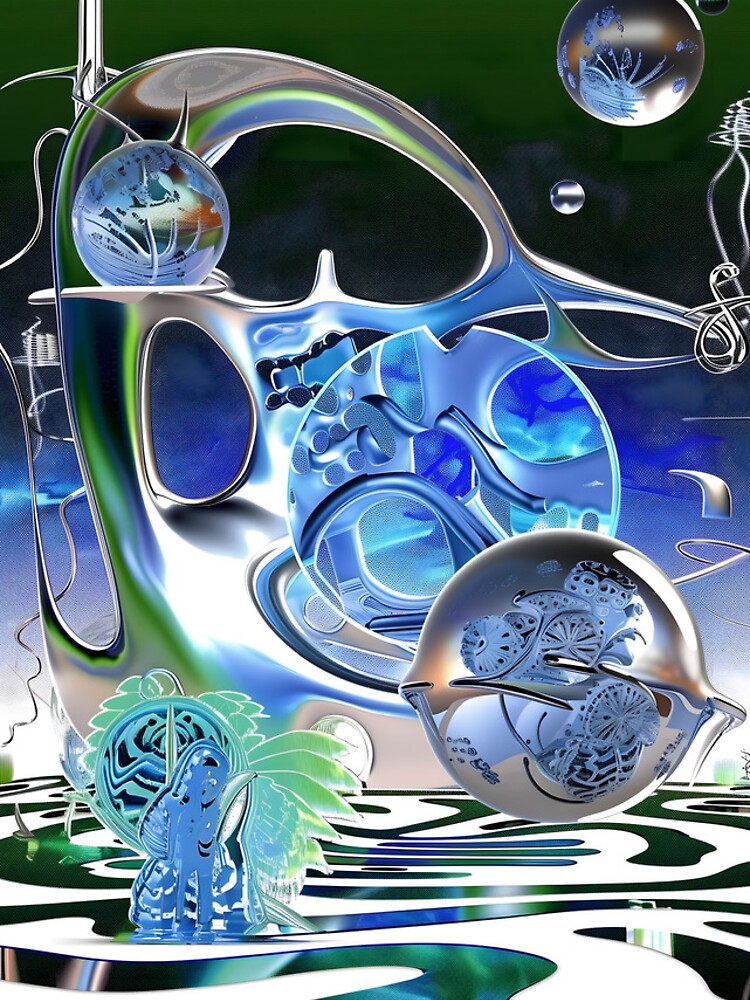 Surreal Spheres: Frutiger Aero Inspired Art | Abstract