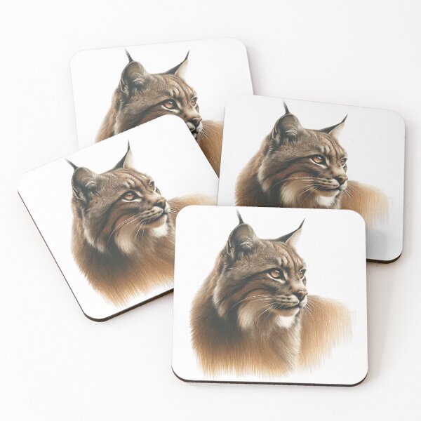 Artikelvorschau, Sepia Monochromatische Wildkatze in Buntstiftkunst entworfen und verkauft von takeng07.