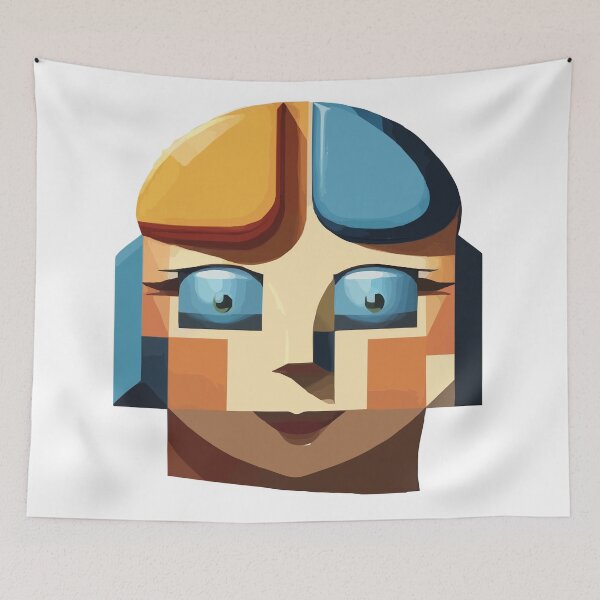 Item preview, cubist emoji designed and sold by Andre Faubert.
