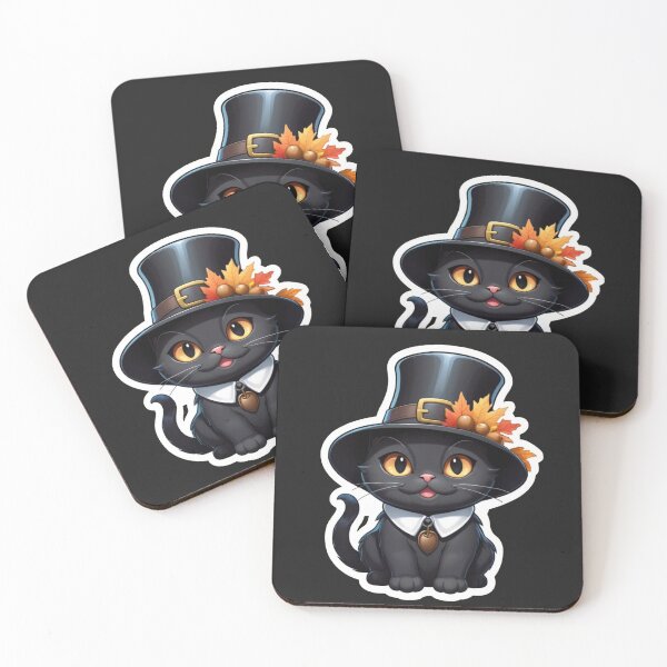 Item preview, Thanksgiving Day Pilgrim Black Cat designed and sold by Krieghorn.