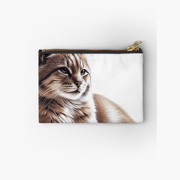 Artikelvorschau, Ruhige Wildkatze, die in sanftem Braunton entspannt Bleistiftkunst entworfen und verkauft von takeng07.