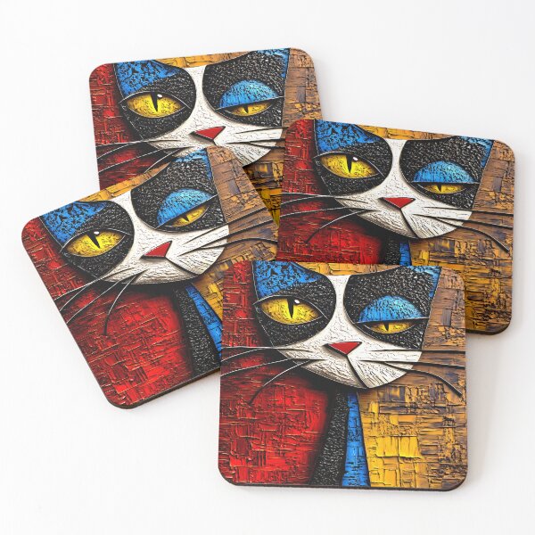Item preview, Colorful Curious Cat designed and sold by Andy Gambino Art.