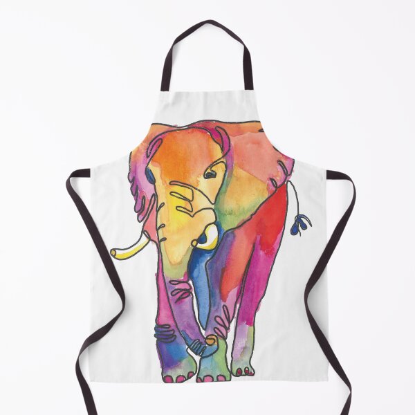 Item preview, Single line watercolor elephant designed and sold by LaurenGottWorth.
