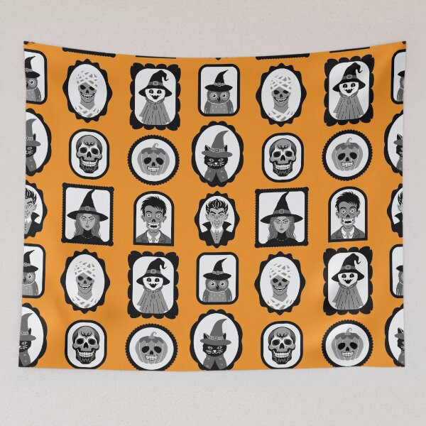 Item preview, Pattern with Halloween characters. designed and sold by kiyanochka.