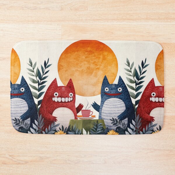 Item preview, Cute Yokai Monsters Enjoying Tea Together designed and sold by WPCreator.