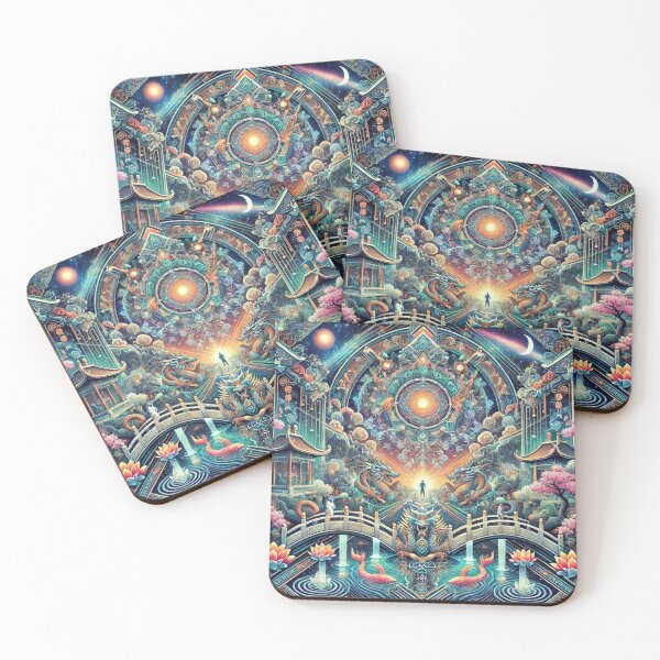 Item preview, Guardians of the Celestial Gate: A Cosmic Asian Dreamscape designed and sold by Meta2Physical.