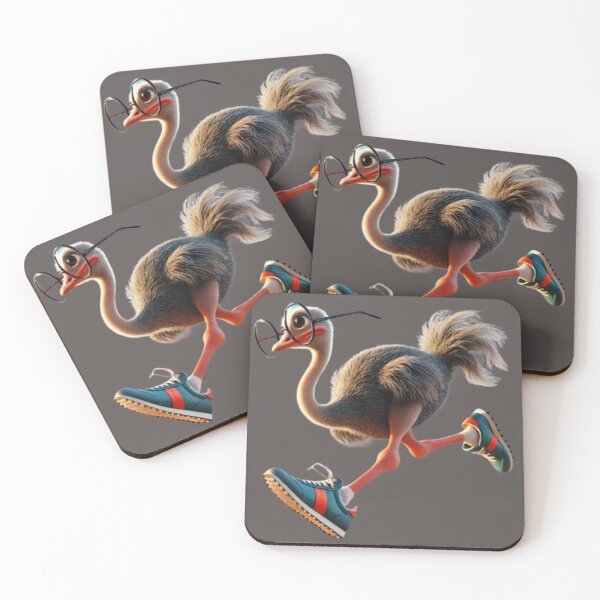 Item preview, Running Ostrich With Shoes on and Spectacles designed and sold by annenambiro.
