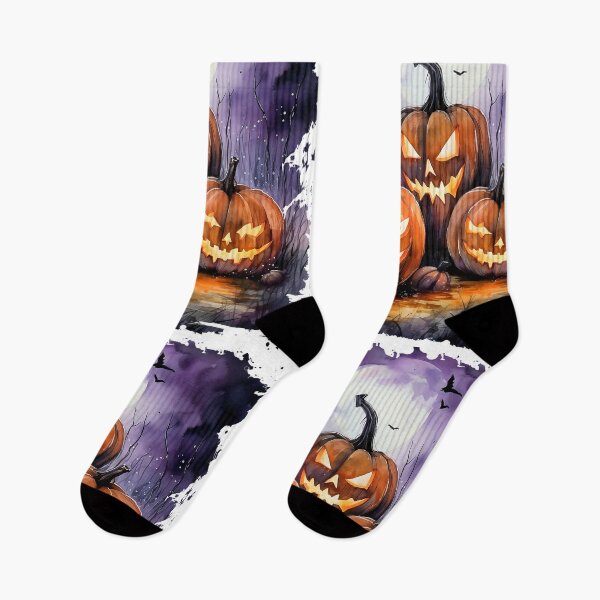 Item preview, Watercolor Spooky Pumpkins, Halloween designed and sold by ArtPixelHaven.