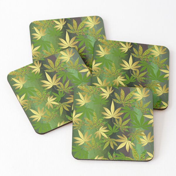 Item preview, Gold Weed Leaf designed and sold by Sartoris Art.