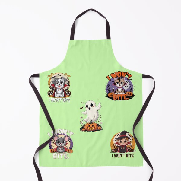 Item preview, Pack of 5 Stickers, 4 cute Halloween animals and 1 ghost designed and sold by InkwiseIA.