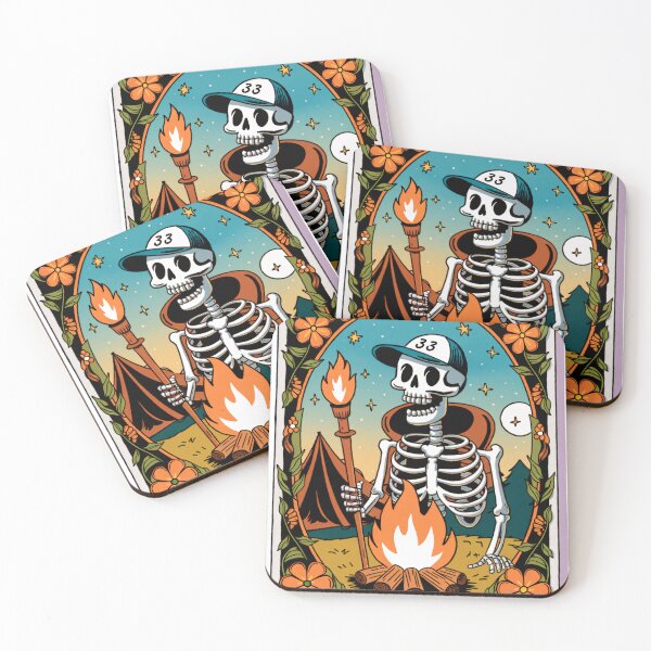 Item preview, The Happy Camper – Skeleton Camping Design designed and sold by Charlietule.