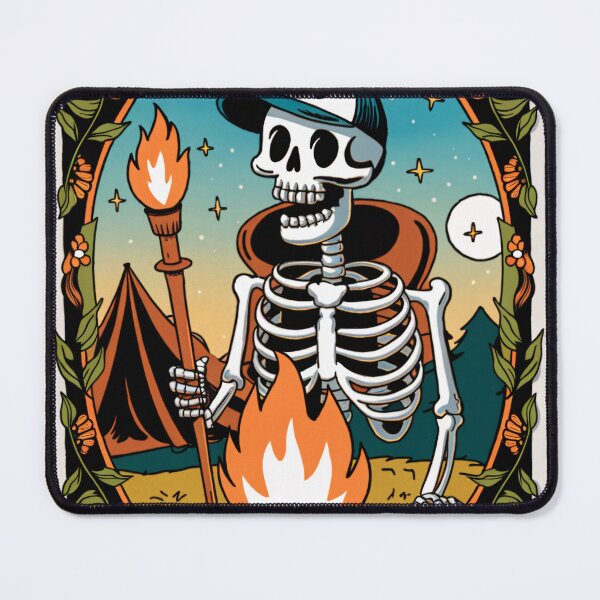 Item preview, The Happy Camper – Skeleton Camping Design designed and sold by Charlietule.