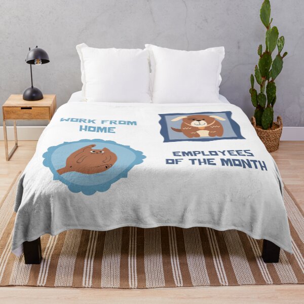 Item preview, Work from home, employees of the month - brown dog and brown cat designed and sold by Circle-Cats.