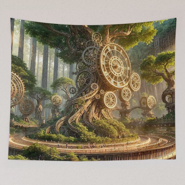 Item preview, Enchanted Clockwork Forest designed and sold by koreatvtea.