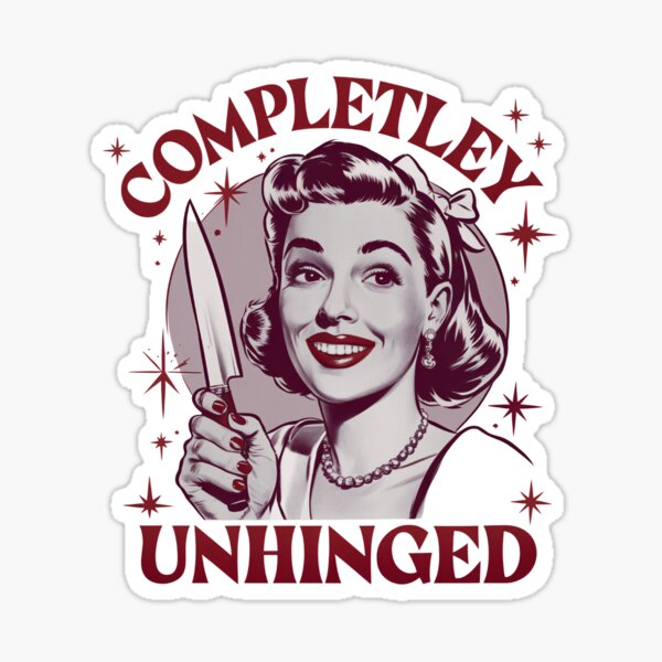 Item preview, Completely Unhinged – Retro Dark Humor Design designed and sold by Charlietule.