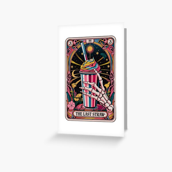 Artikel-Vorschau von Der letzte Strohhalm – Skurriles Skelett-Tarot-Design, designt und verkauft von Charlietule.