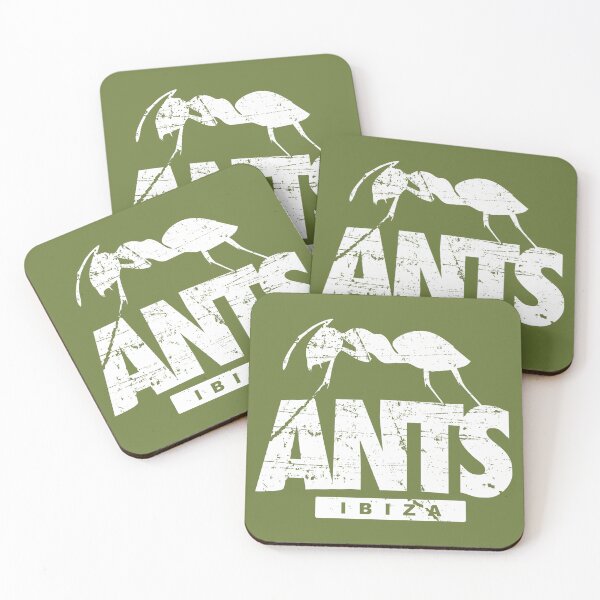 Item preview, ANTS Ushuaïa Club IBIZA: MODEL 2 white military green background (original HD DESIGN) designed and sold by LA FRENCH TOUCH.